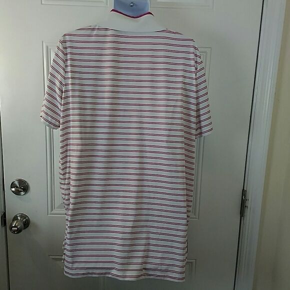 (3/$20) Ralph Lauren RLX magenta and white polo shirt - Picture 6 of 8